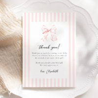 Baby Shower aux rayures roses et nœud