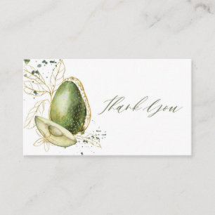 Carte de remerciements Baby shower Avocado