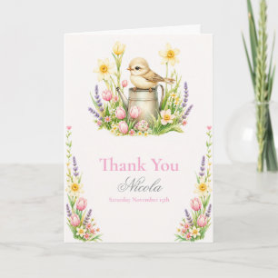 Carte De Remerciements Baby Shower Baby Birdie