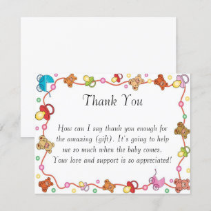 Carte de remerciements Baby shower Baby Elements