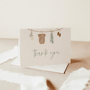 Carte de remerciements baby shower Baby shower G