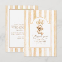 Baby-Shower Ballons Beige et Ours en Peluche
