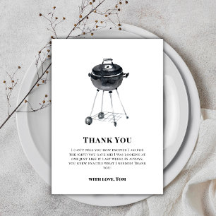 Carte De Remerciements Baby shower barbecue minimaliste classique