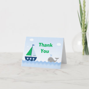 Carte de remerciements Baby shower bateau