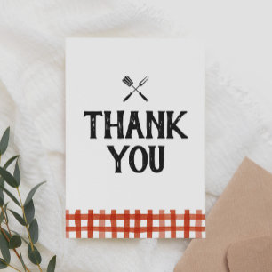 Carte De Remerciements Baby shower bébé Q Barbecue