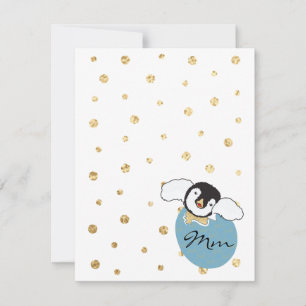 Carte de remerciements baby shower, "Bleu de pingo