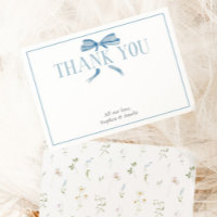 Baby shower Bleu Ressort Floral Bow
