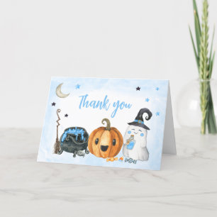 Carte De Remerciements Baby shower Blue A Little Boo