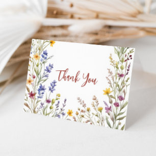 Carte De Remerciements Baby Shower Bohème Fleur de Mariée