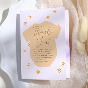 Carte De Remerciements Baby Shower Bohème Soleil Petit Soleil