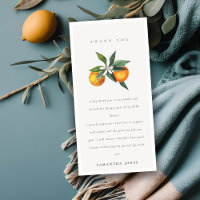 Baby shower botanique minimal d'agrumes orange