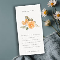 Baby shower botanique minimal d'agrumes orange