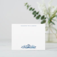 Baby Shower Botanique Minimaliste à l'Encre Bleu I
