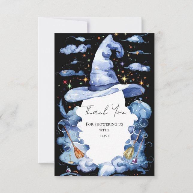 Carte De Remerciements Baby shower Casquette de l'Assistant Coupe (Devant)