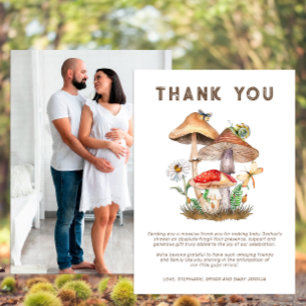 Carte de remerciements Baby shower champignon   Pe