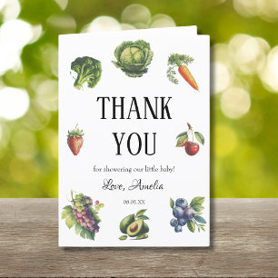 Carte De Remerciements Baby Shower Charmant Jardin Blanc