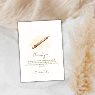 Carte De Remerciements Baby shower Chef pâtissier minimaliste neutre