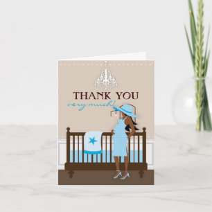 Carte de remerciements Baby shower Chic Modern Mom