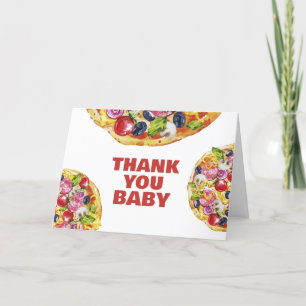 Carte De Remerciements Baby shower chic moderne italien en tranches de pi