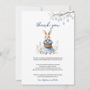 Carte De Remerciements Baby shower Chinoiserie Bunny de Pâques