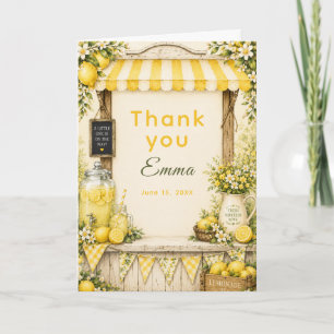 Carte De Remerciements Baby Shower Citron