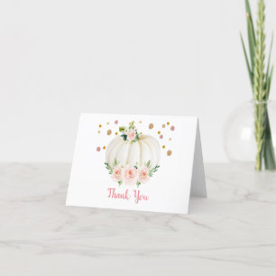 Carte De Remerciements Baby shower citrouille