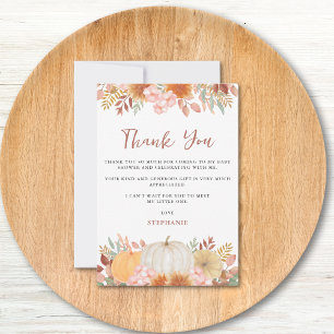 Carte De Remerciements Baby shower citrouille