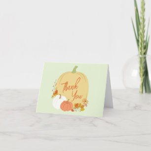 Carte De Remerciements Baby shower citrouille Automne