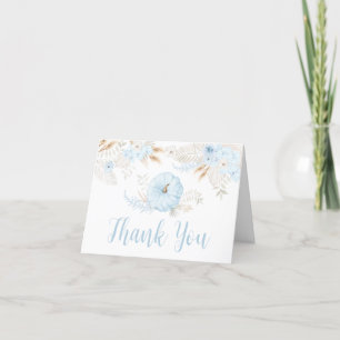 Carte De Remerciements Baby shower Citrouille Boho Boy