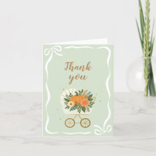 Carte De Remerciements Baby shower Citrouille de Fall Little