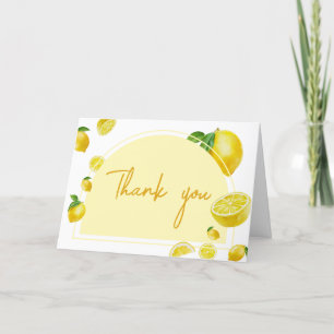 Carte De Remerciements Baby shower Citrus Lemon