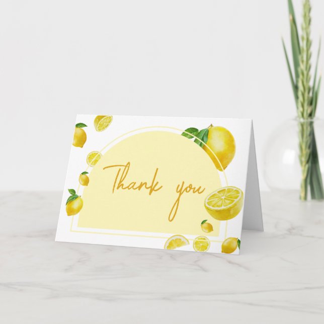 Carte De Remerciements Baby shower Citrus Lemon (Devant)