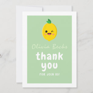 Carte De Remerciements Baby shower Citrus Lemon