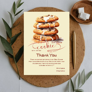 Carte De Remerciements Baby Shower Cookie Mignon