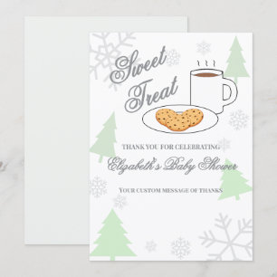 Carte De Remerciements Baby Shower Cookies & Cocoa