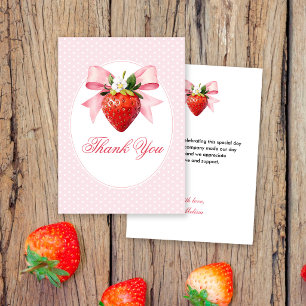 Carte De Remerciements Baby Shower Coquette Berry Sweet