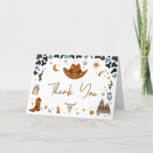 Carte De Remerciements Baby shower Cowboy Wild West