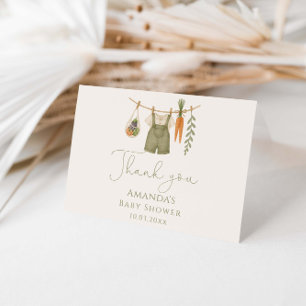 Carte De Remerciements Baby shower cultivé localement