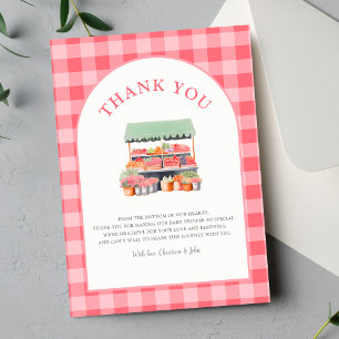 Carte De Remerciements Baby shower cultivé localement