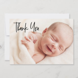 Carte De Remerciements Baby shower d'accueil moderne photo