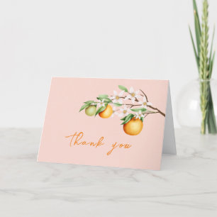 Carte De Remerciements Baby shower d'agrumes doux d'été