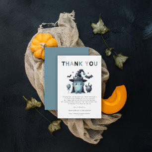 Carte De Remerciements Baby shower d'aquarelle d'Halloween de Monster mig