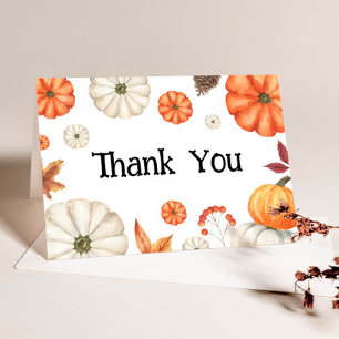 Carte de remerciements Baby shower d'automne