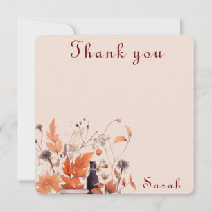 Carte De Remerciements Baby shower d'automne citrouille