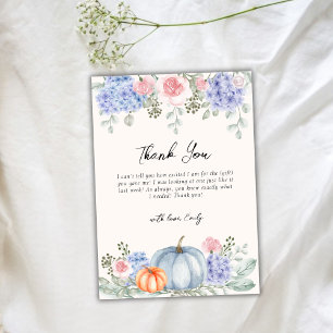 Carte De Remerciements Baby shower d'automne de Little Hydrangea Floral C