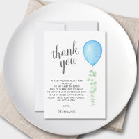 Baby shower de ballon bleu aquarelle