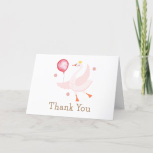 Carte De Remerciements Baby shower de ballon de cygne Princess Dancing Si