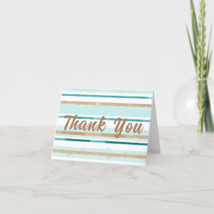 Carte De Remerciements Baby shower de bande d'aquarelle vert moderne