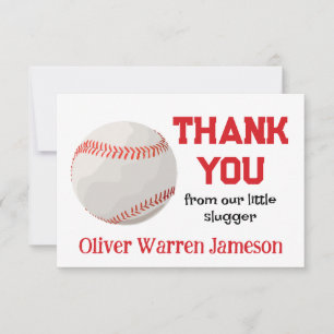 Carte De Remerciements Baby shower de baseball