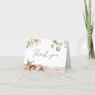 Carte De Remerciements Baby shower de Beach Ocean Corals